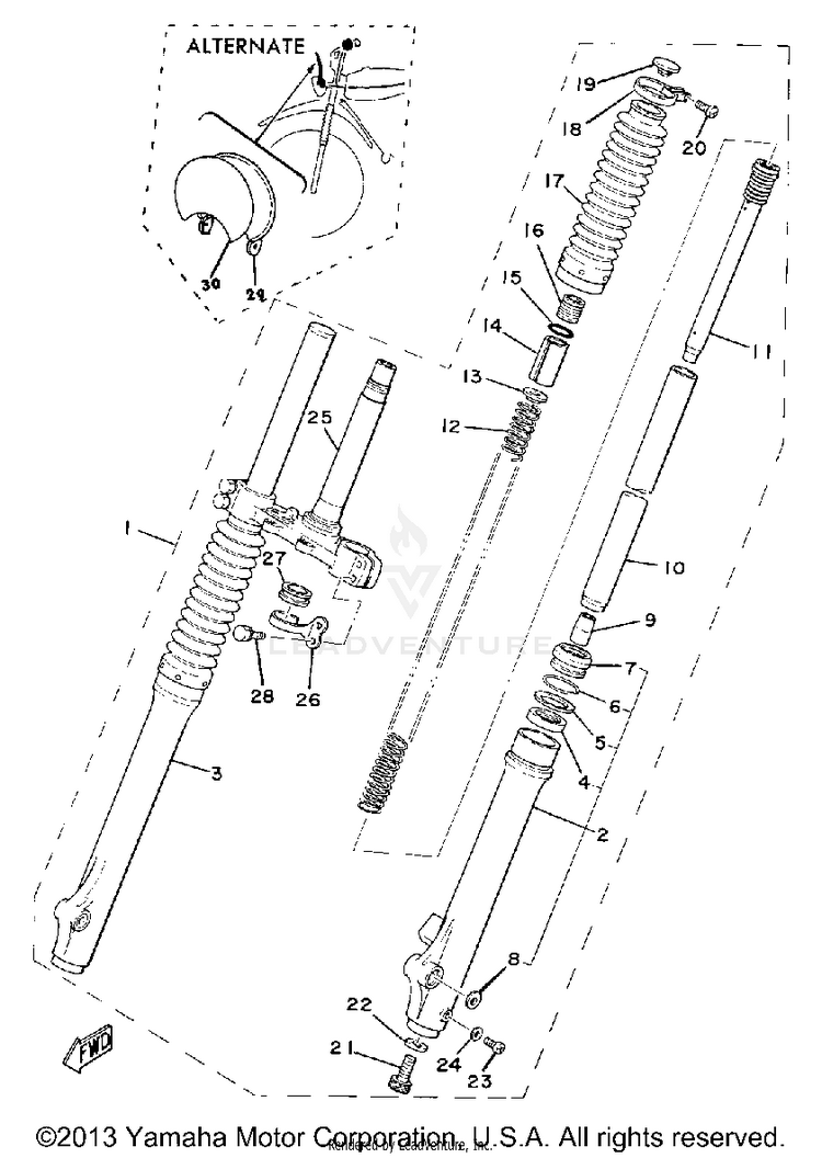 Front Fork Schematic