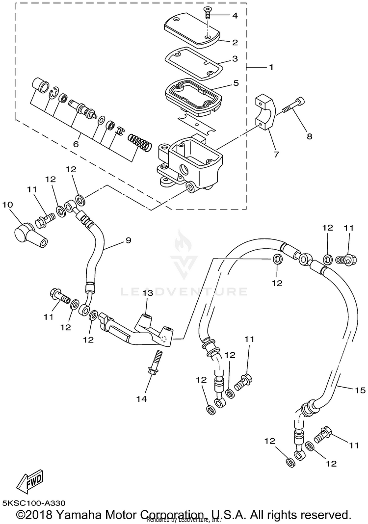 Front Master Cylinder Schematic