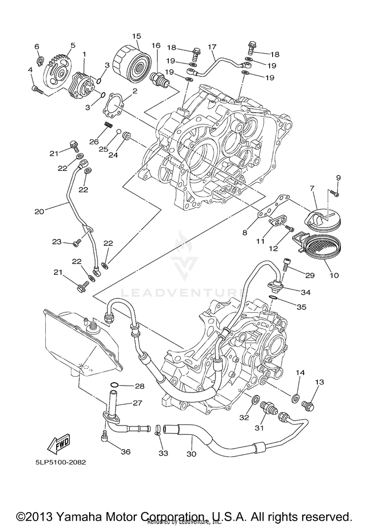 Oil Pump RAPTOR BLACK LIMITED EDITION - YFM660RLER - 2003 Schematic