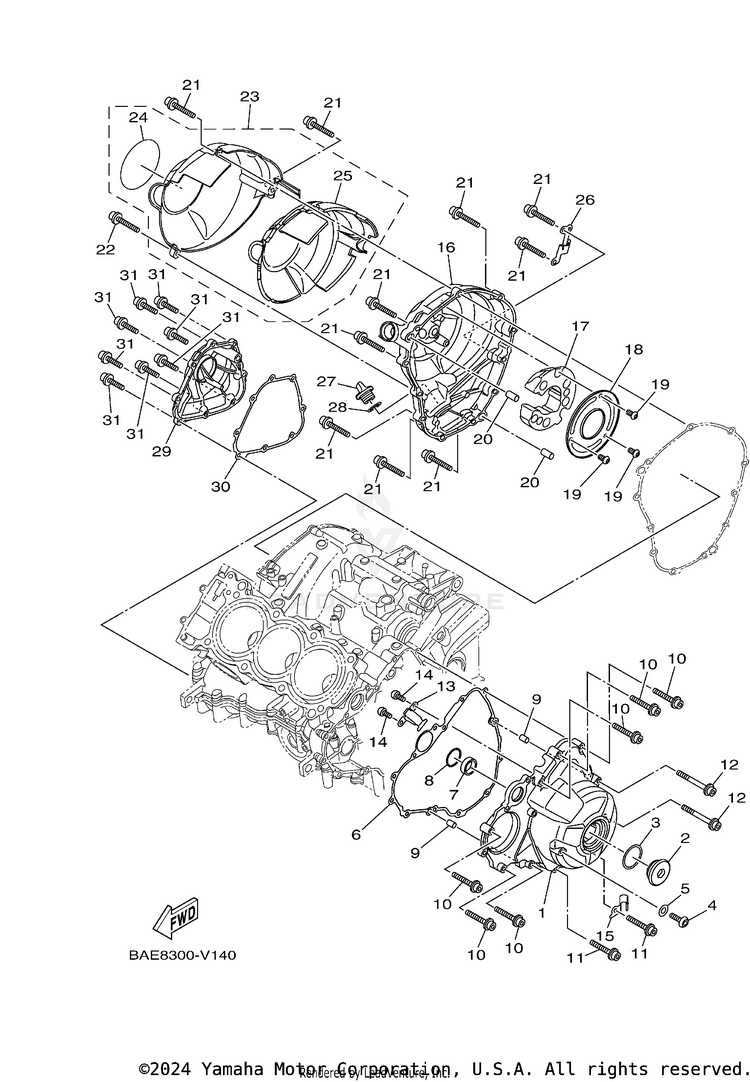 Crankcase Cover 1 Schematic