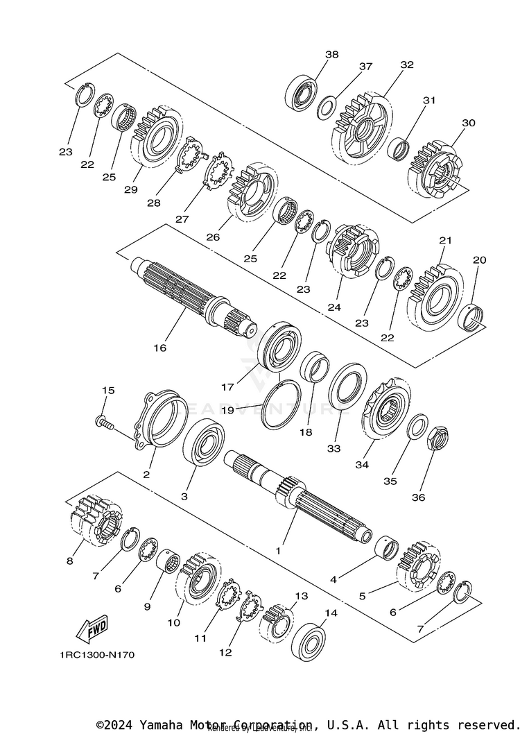 Transmission FJ09 CA - FJ09GCB - 2016 Schematic