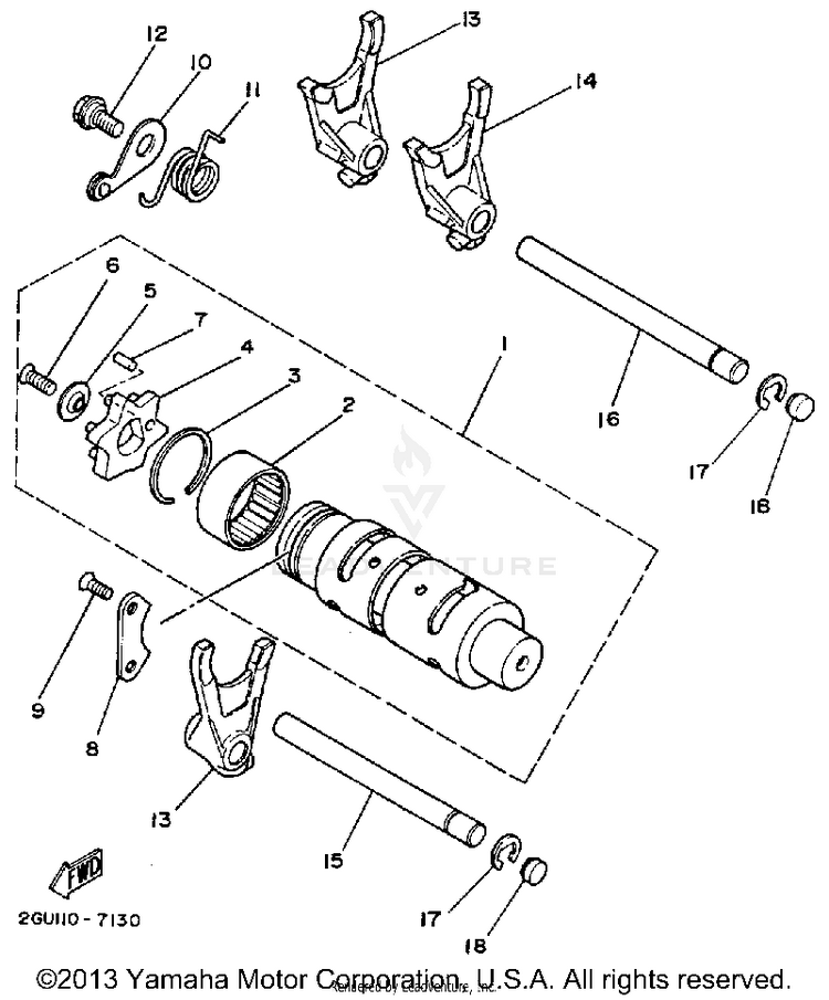 Shift Cam-Fork Schematic