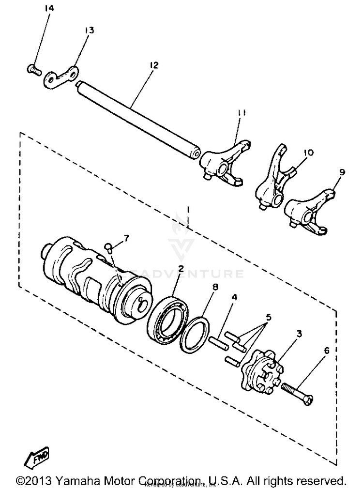 Shift Cam Fork Schematic