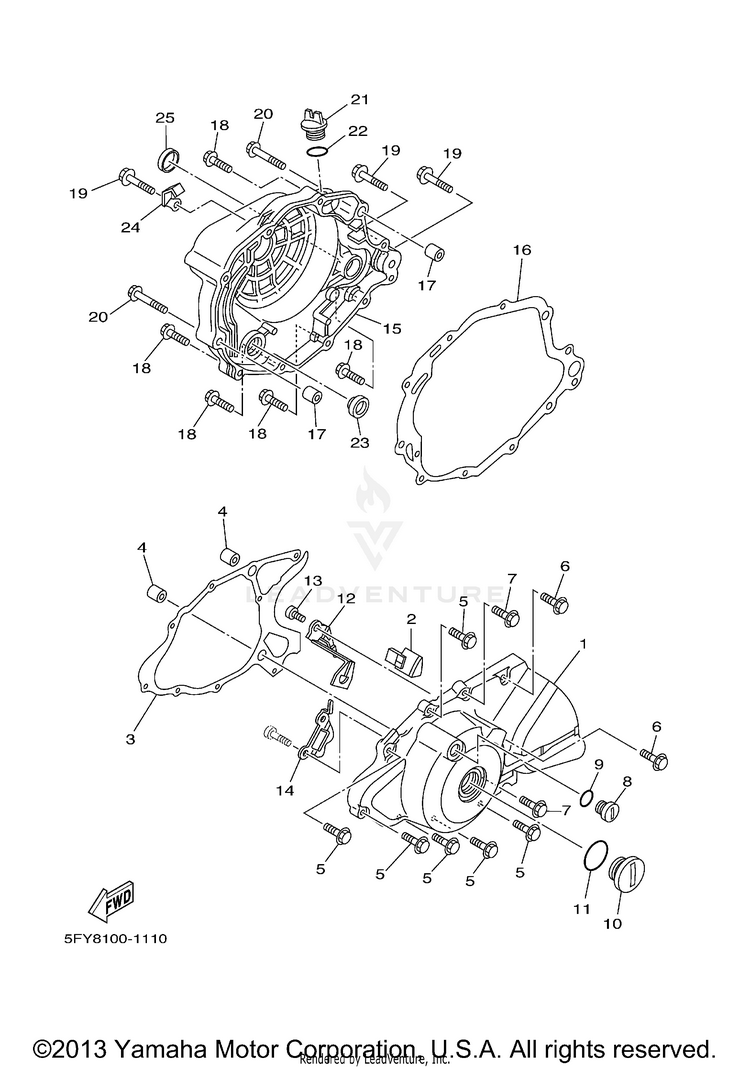 Crankcase Cover 1 Schematic