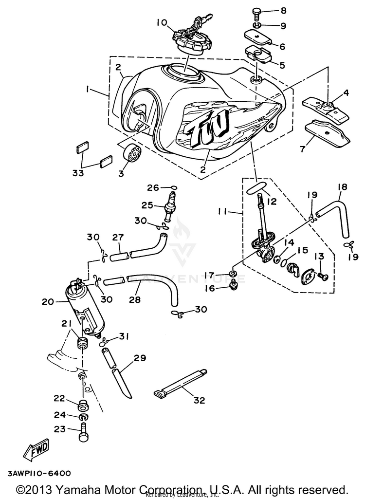 Fuel Tank California Only Schematic
