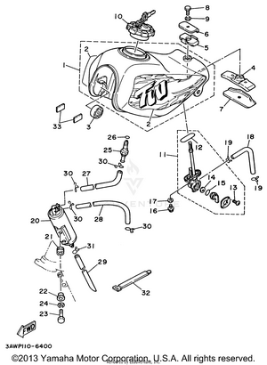 Fuel Tank California Only Schematic