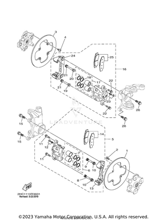 Front Brake Caliper Schematic