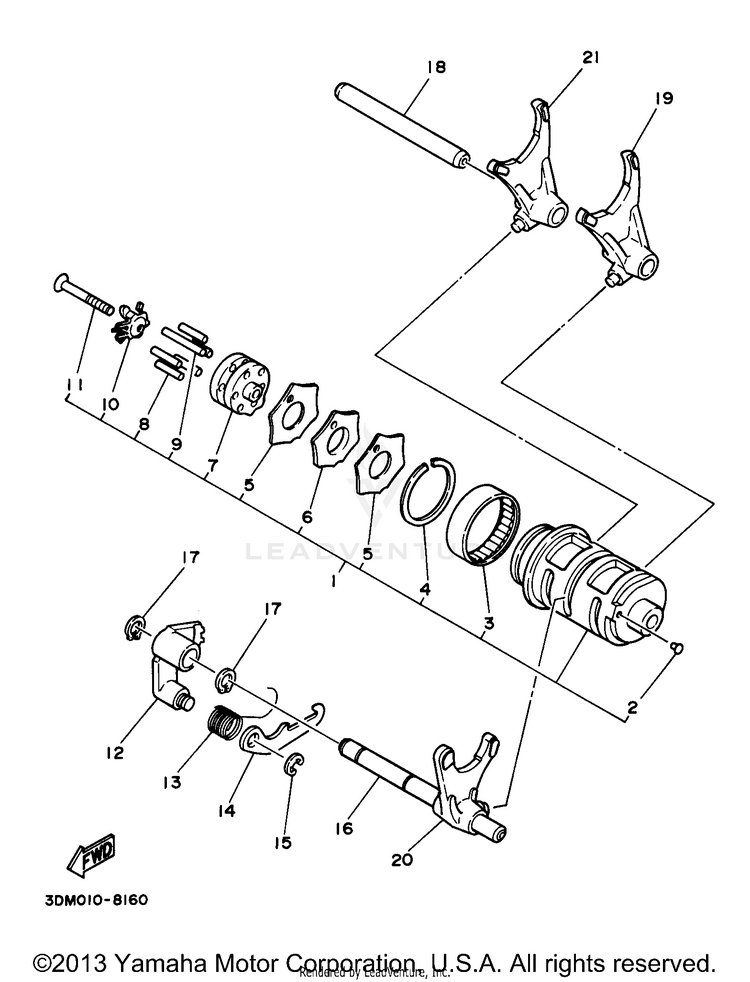 Shift Cam Fork Schematic