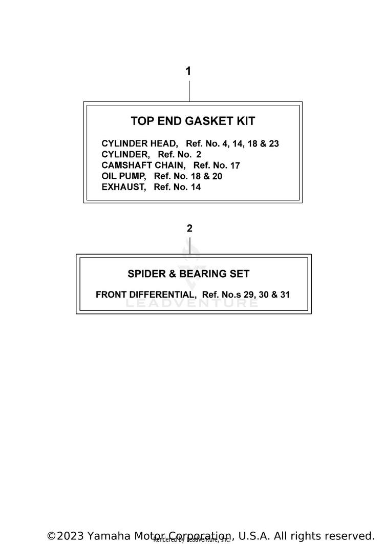Alternate Parts 2 VIKING VI EPS SE - YXC700PSFS - 2015 Schematic