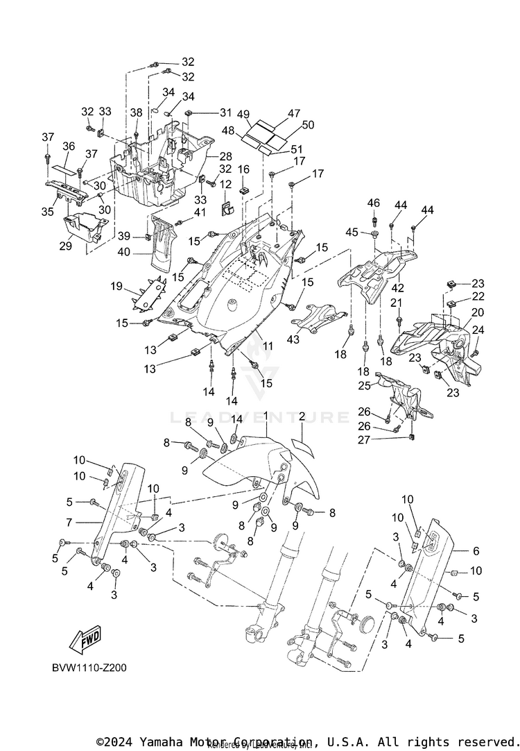 Fender TENERE 700 - XTZ7RB - 2024 Schematic