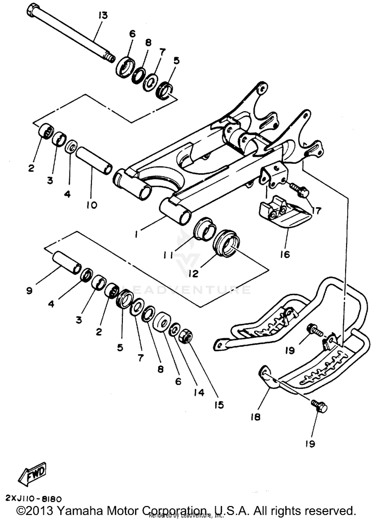 Rear Arm BLASTER - YFS200F - 1994 Schematic