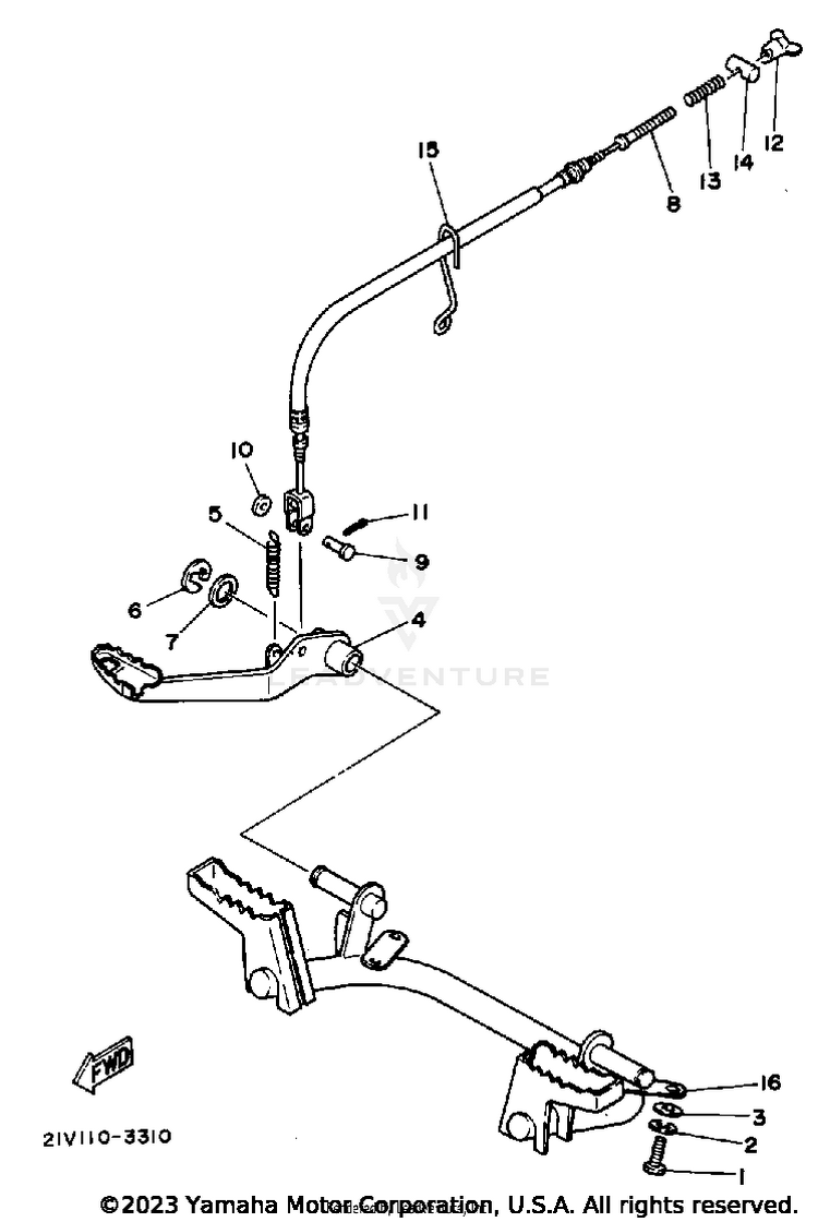 Stand - Footrest Schematic