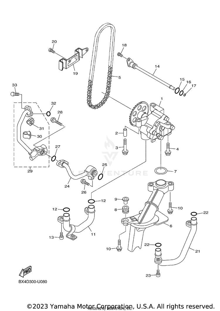 Oil Pump YZFR1 - YZFR1K1CL - 2019 Schematic