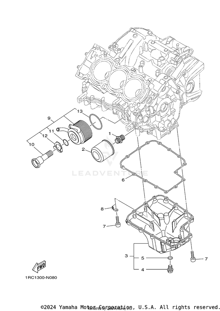 Oil Cleaner FZ09 CA - FZ09FCGY - 2015 Schematic
