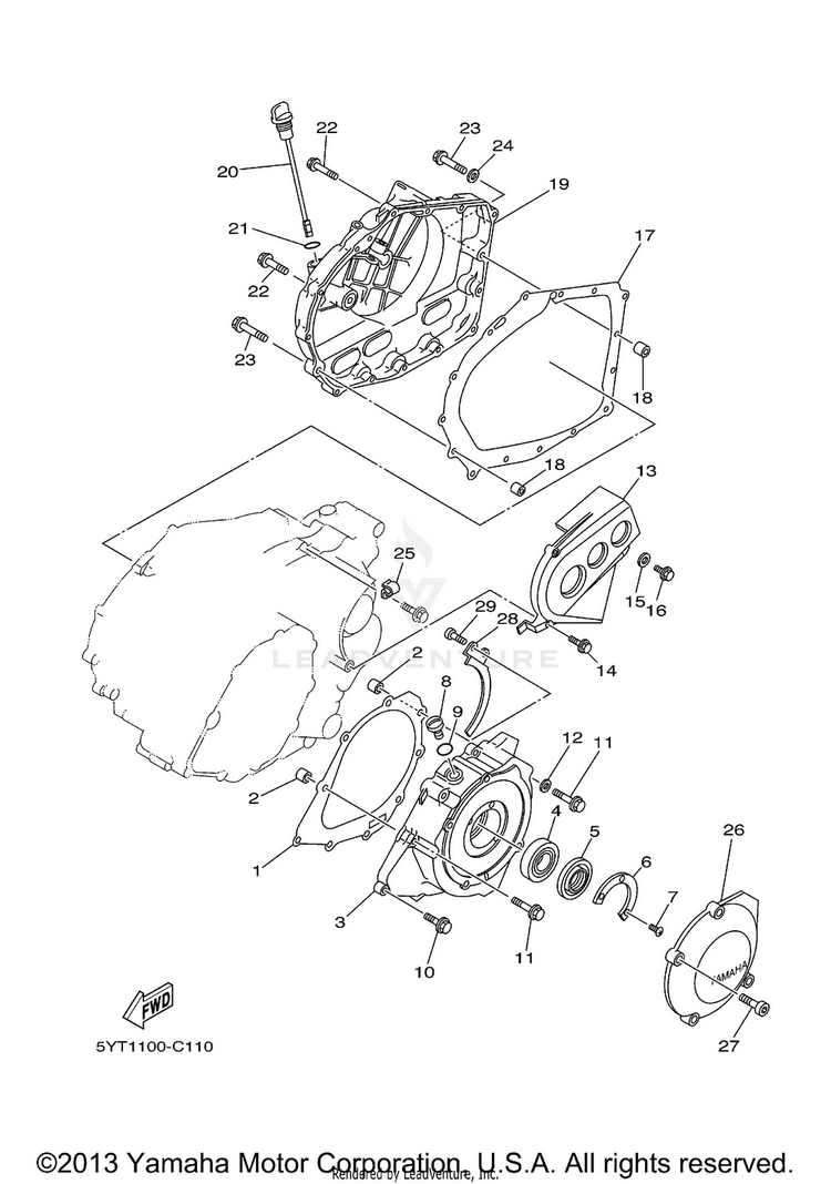 Crankcase Cover 1 Schematic