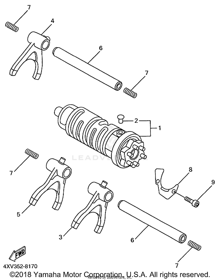 Shift Cam Fork Schematic