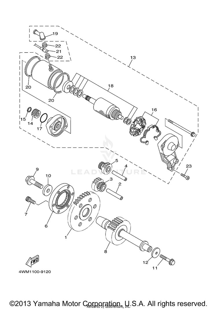 Starter ROAD STAR - XV1600ALMC - 2000 Schematic