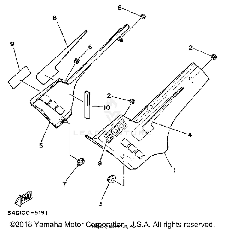 Side Cover BIG WHEEL - BW200S - 1986 Schematic