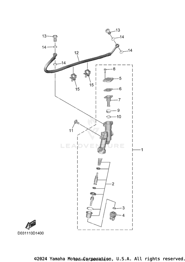 Rear Master Cylinder Schematic