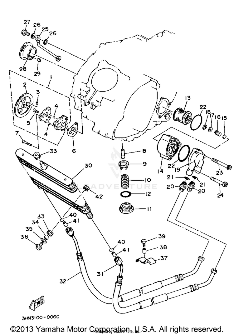 Oil Pump BIG BEAR - YFM350FWB_MNH - 1991 Schematic