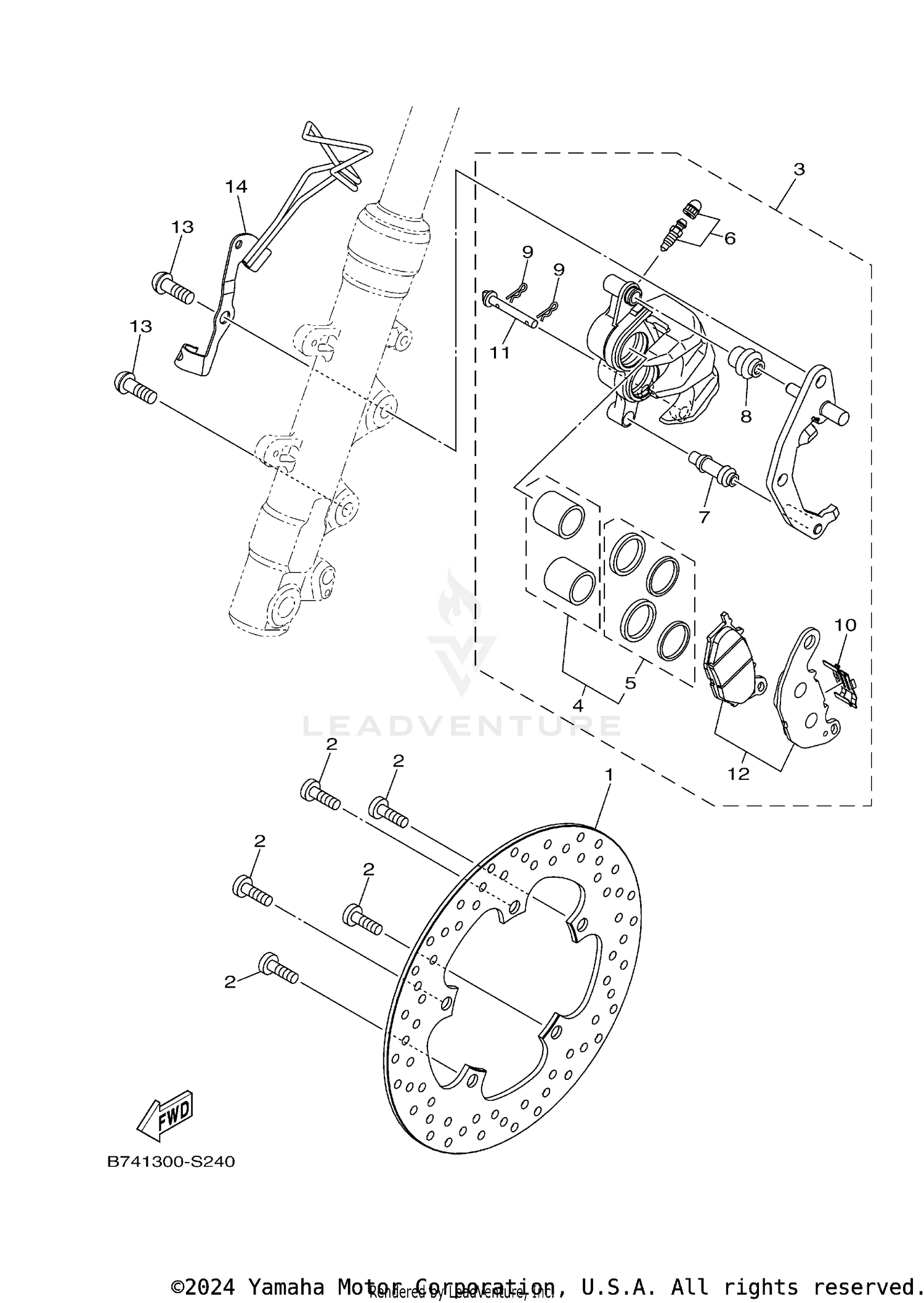 FRONT BRAKE CALIPER