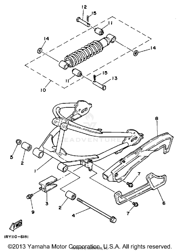 Swing Arm-Rear Shocks Schematic