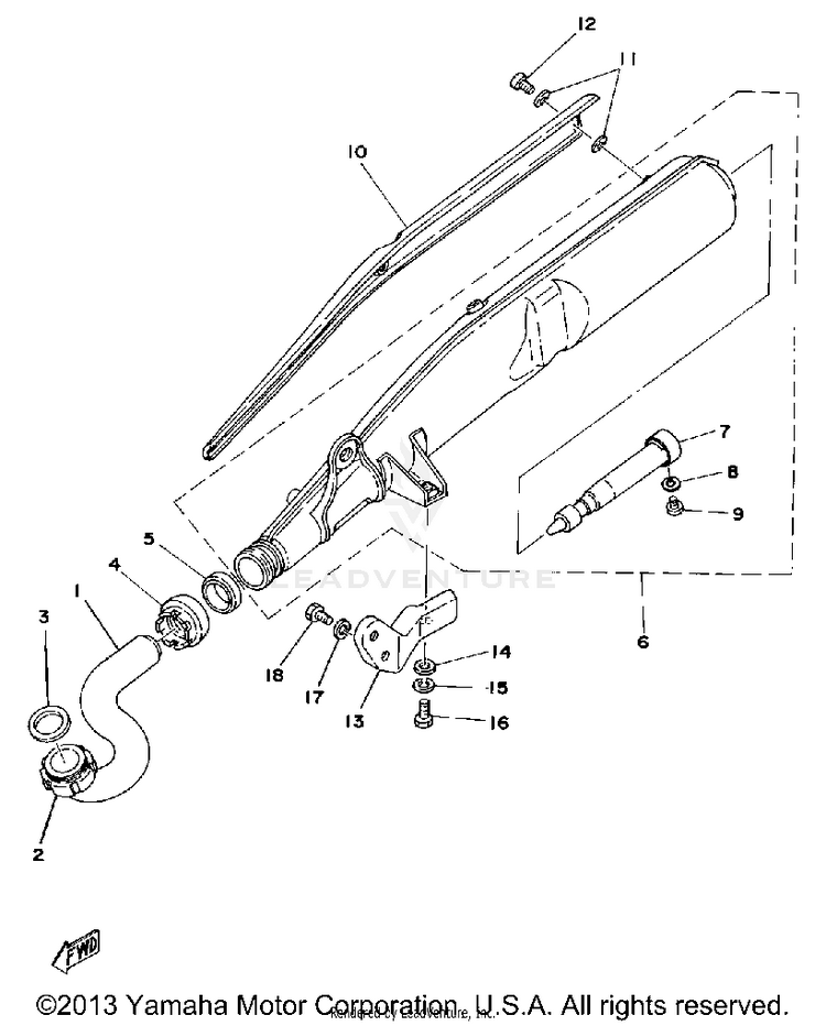 Exhaust LB80_3D - 1977 Schematic