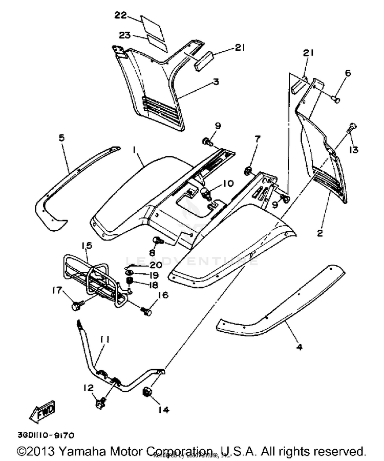 Front Fender Carrier Schematic