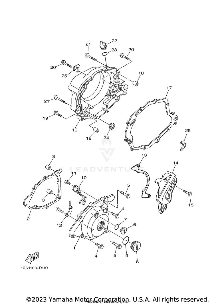 Crankcase Cover 1 Schematic