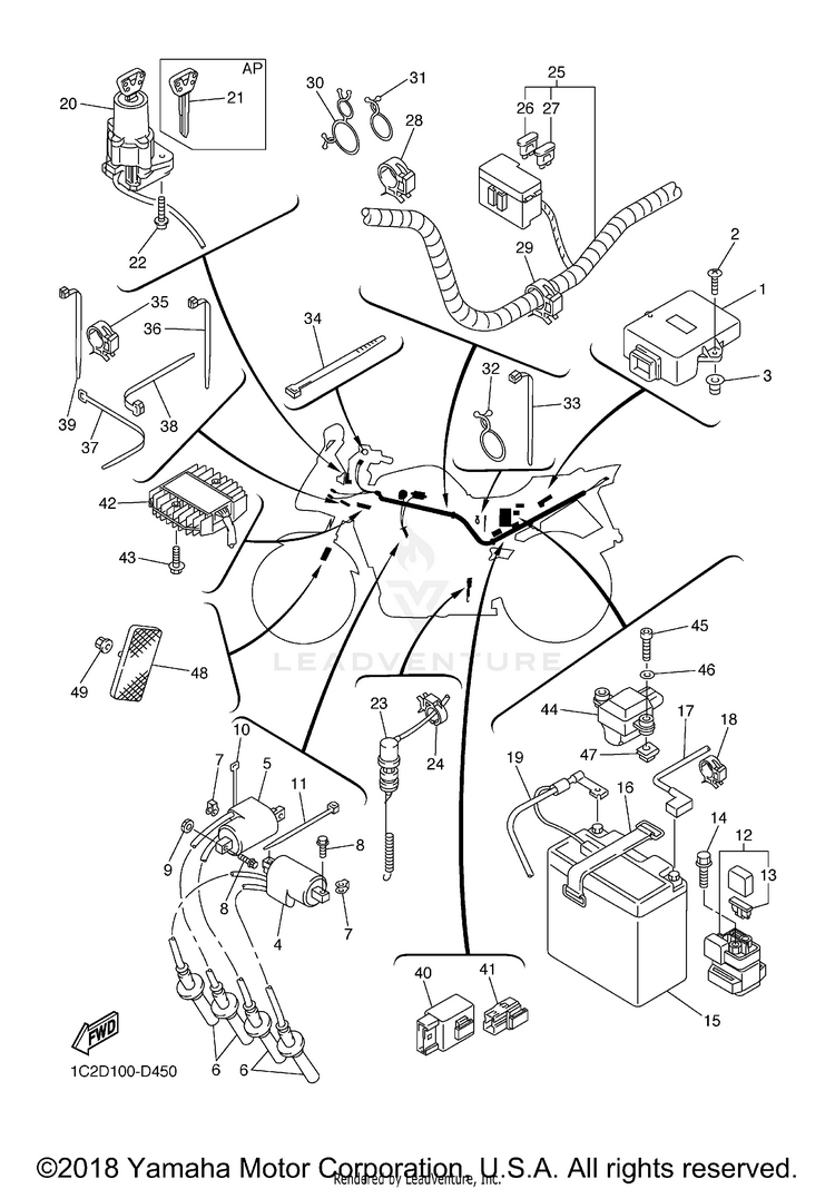 Electrical 1 FZ1 - FZS1TC - 2005 Schematic