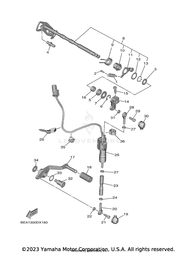 Shift Shaft XSR900 - XSR900NCB - 2022 Schematic