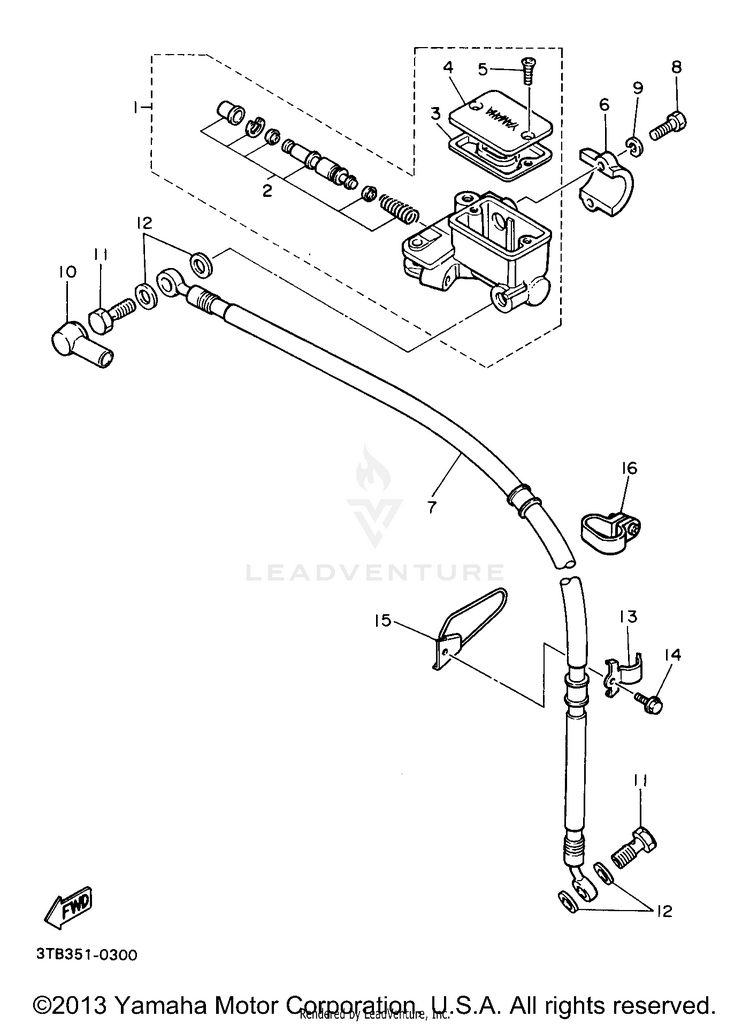 Front Master Cylinder Schematic