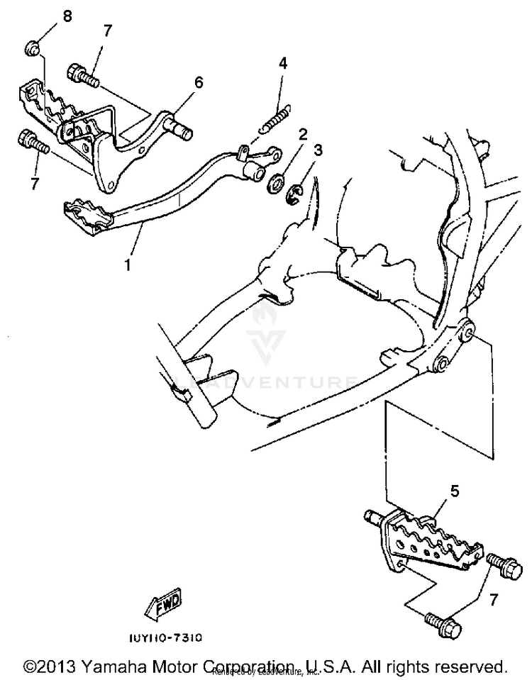 Stand Footrest Schematic