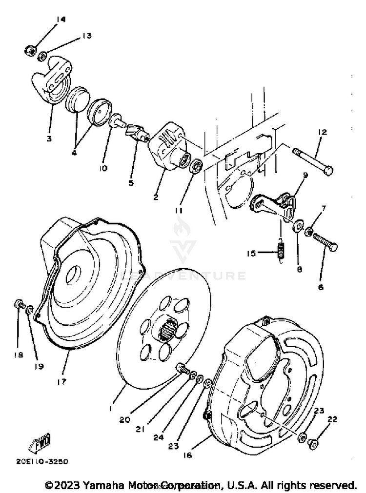 Rear Brake Caliper Schematic
