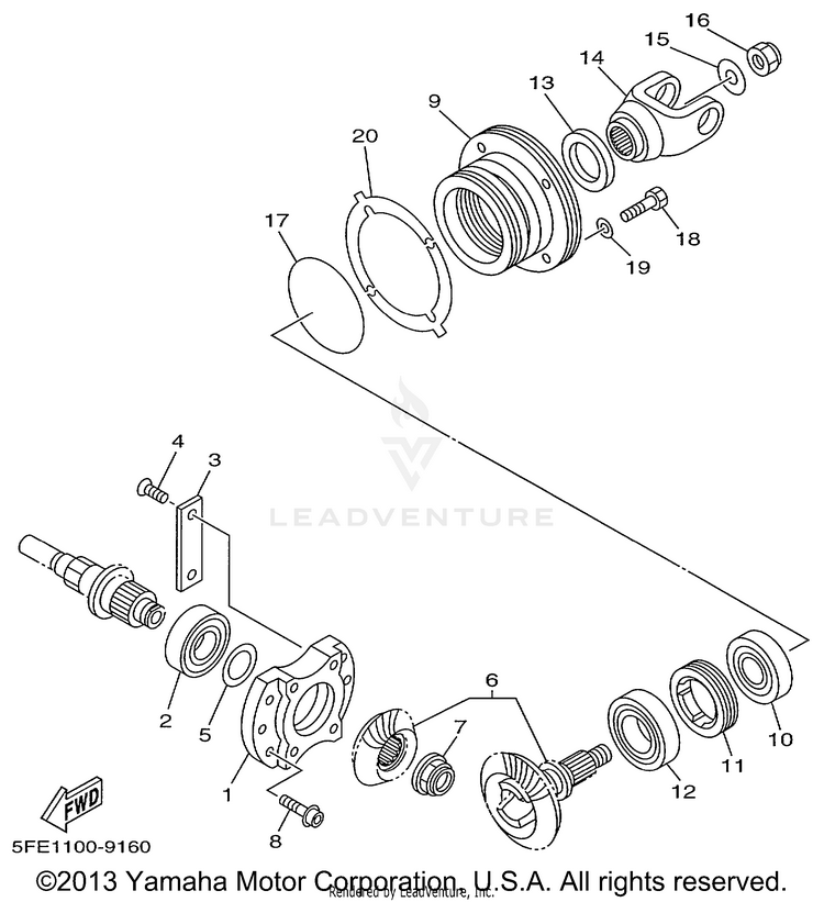 Middle Drive Gear Schematic