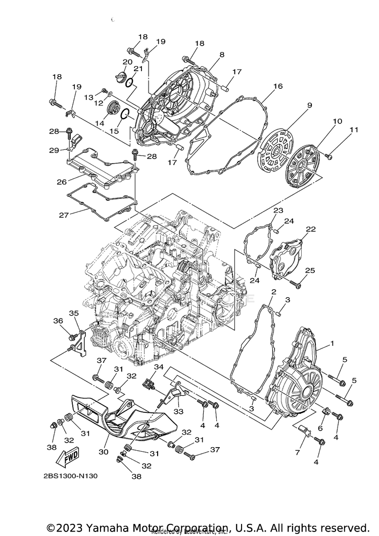Crankcase Cover 1 Schematic