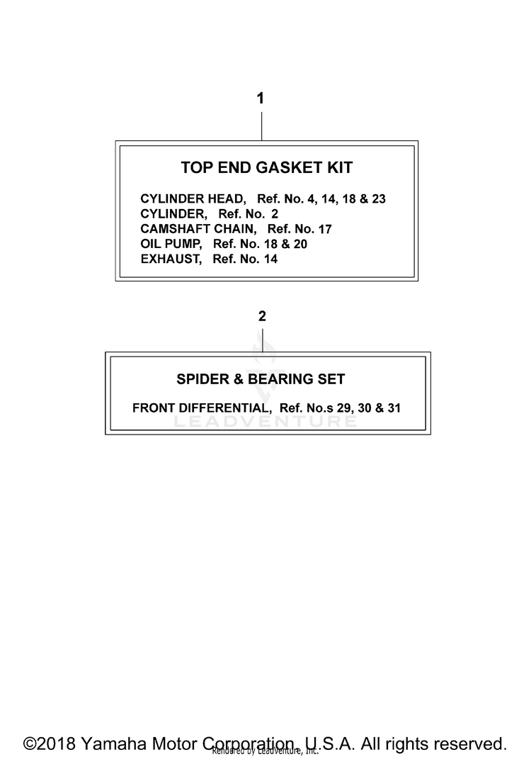 Alternate Parts 2 VIKING VI - YXC700DFG - 2015 Schematic