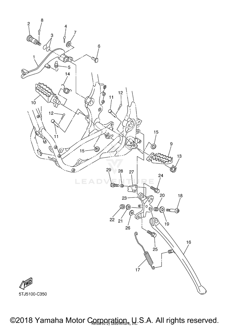 Stand Footrest Schematic