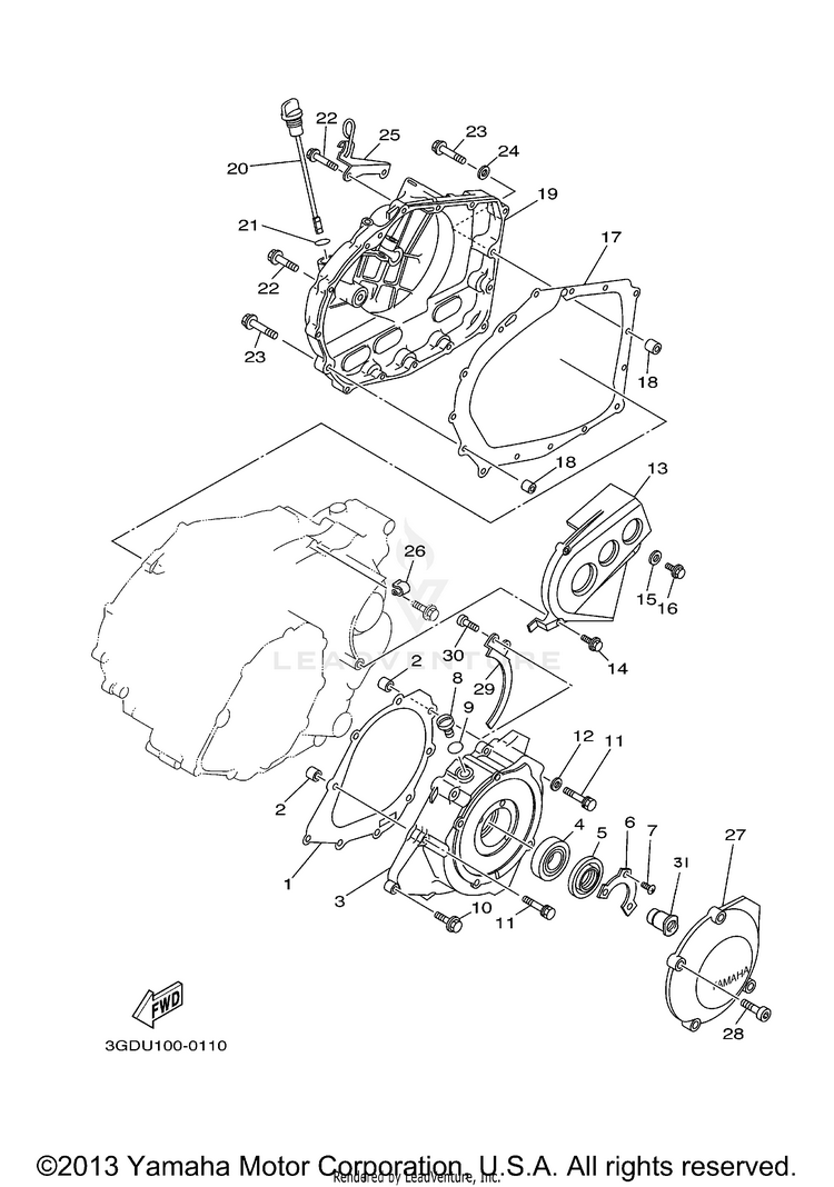 Crankcase Cover 1 Schematic