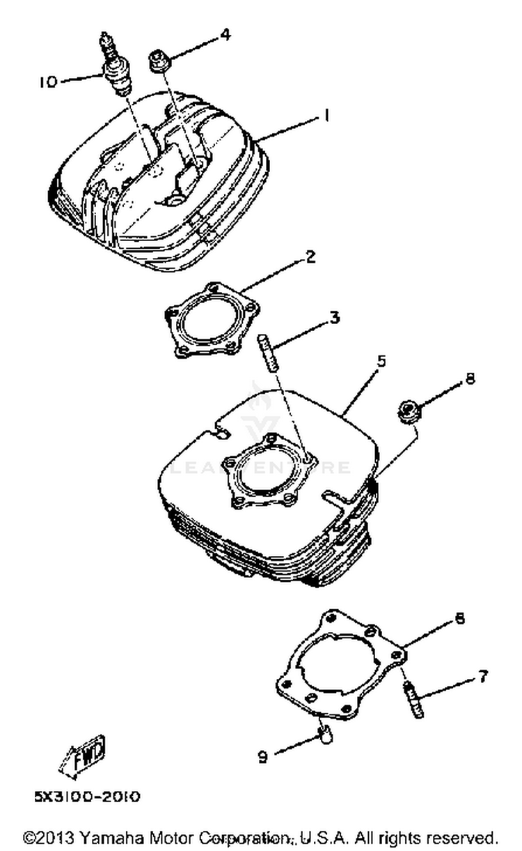 Cylinder Head - Cylinder Schematic