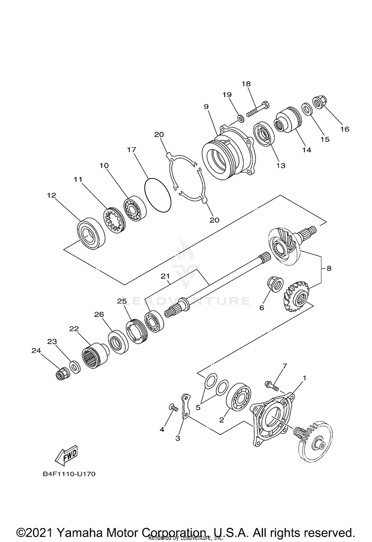 Middle Drive Gear Schematic