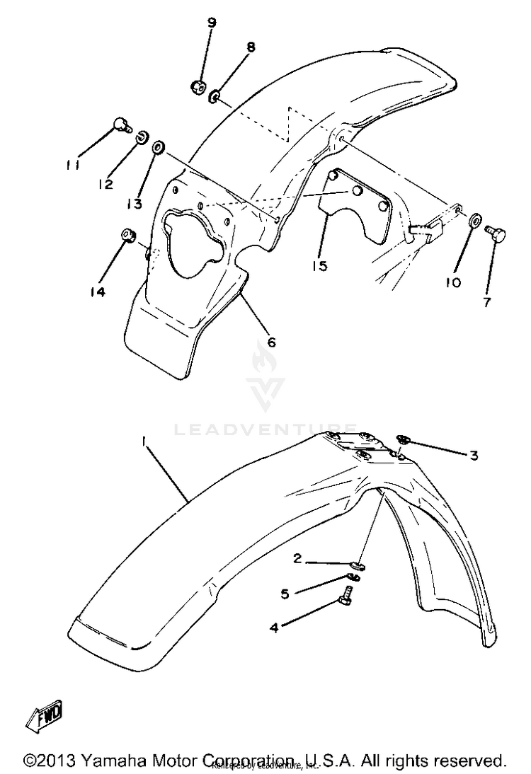 Front Fender Rear Fender Yz80g Schematic