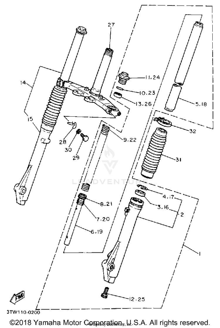 Front Fork Schematic