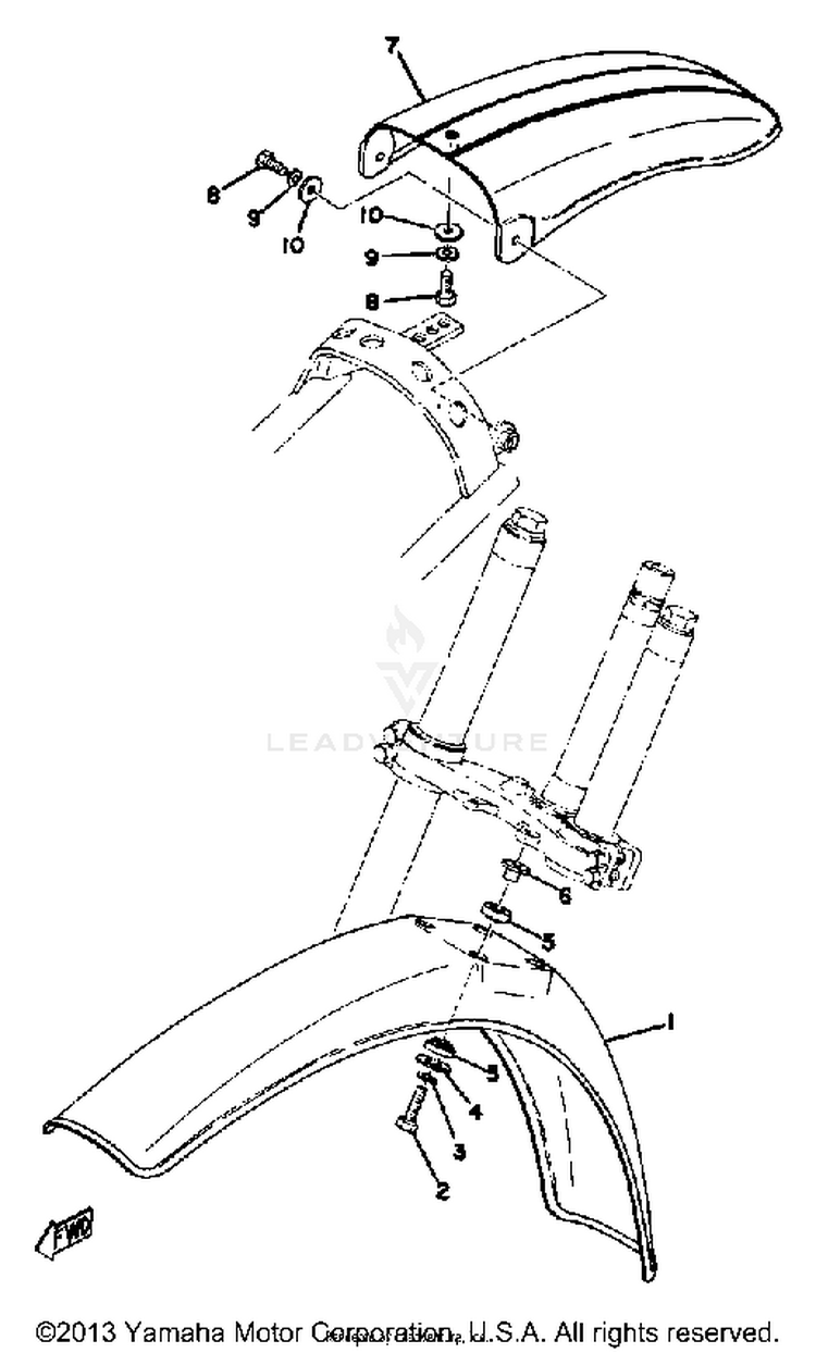 Front Fender - Rear Fender Yz125c Schematic