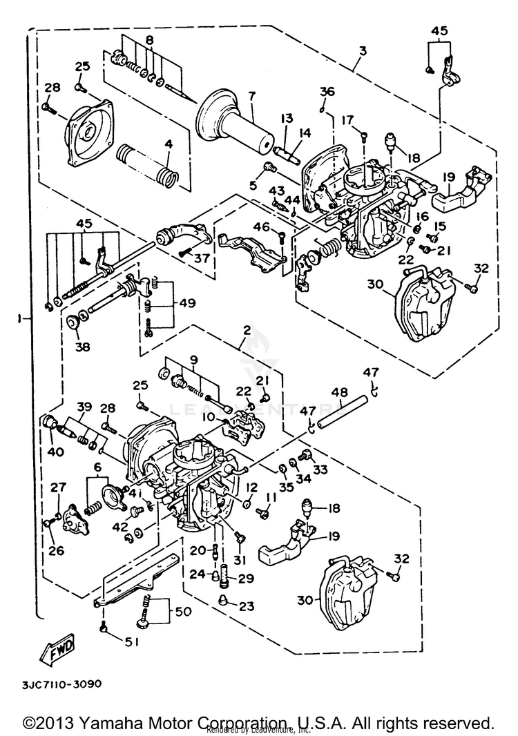 Carburetor Non California Model Schematic