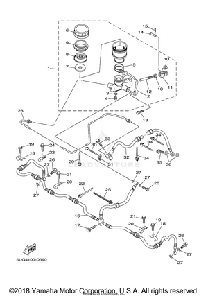 Rear Master Cylinder Schematic