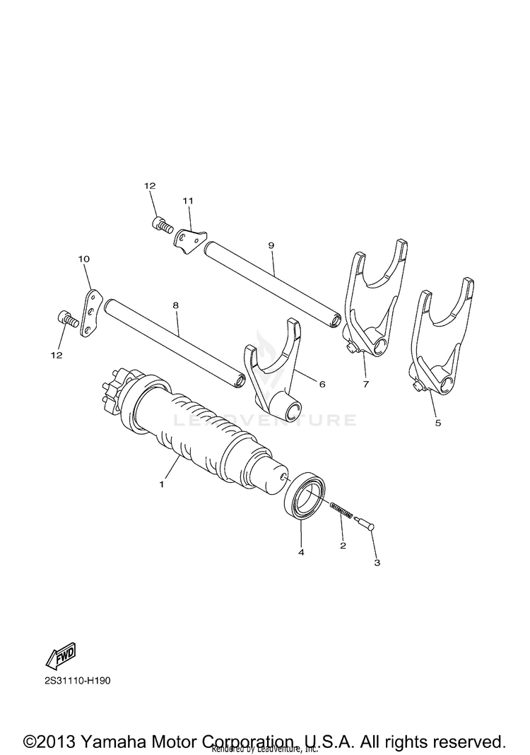 Shift Cam Fork Schematic