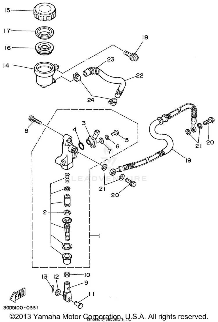 Rear Master Cylinder Schematic