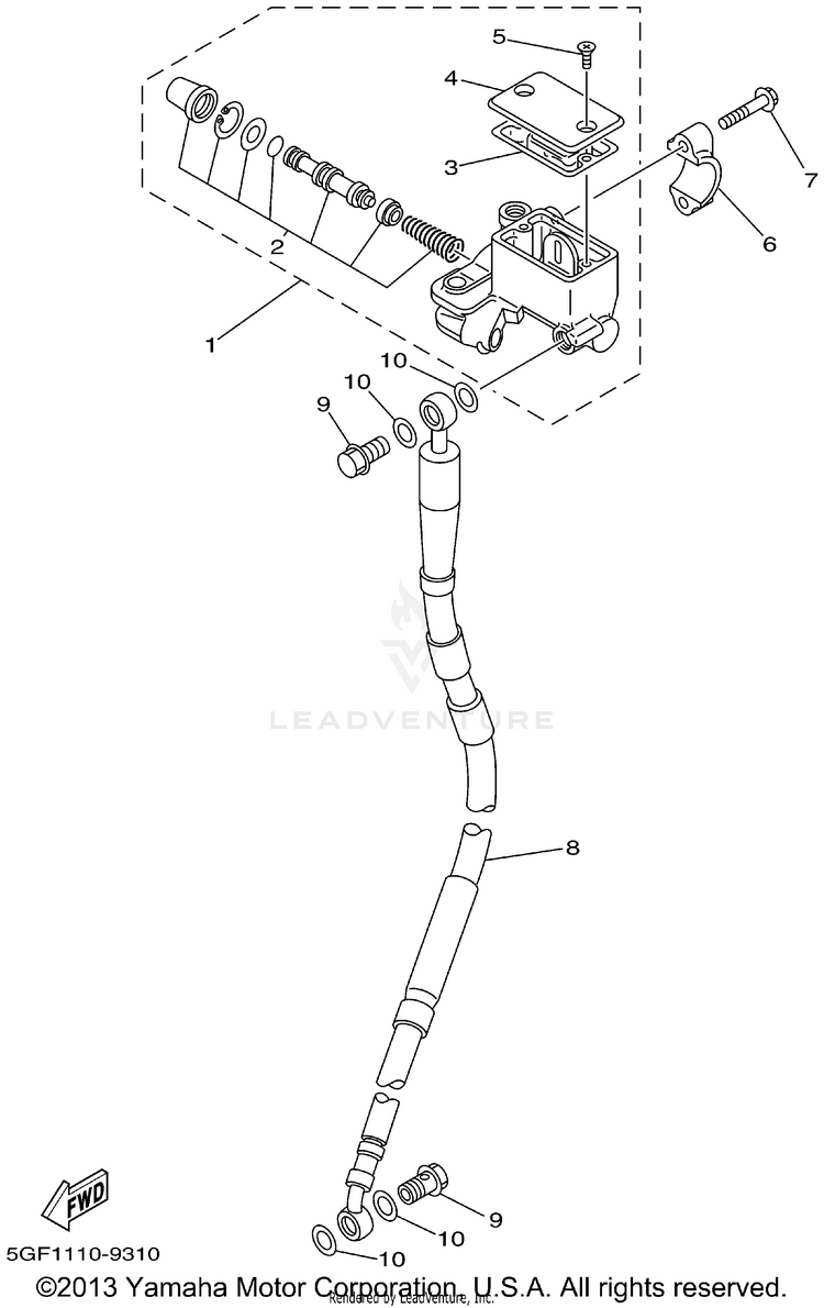Front Master Cylinder Schematic