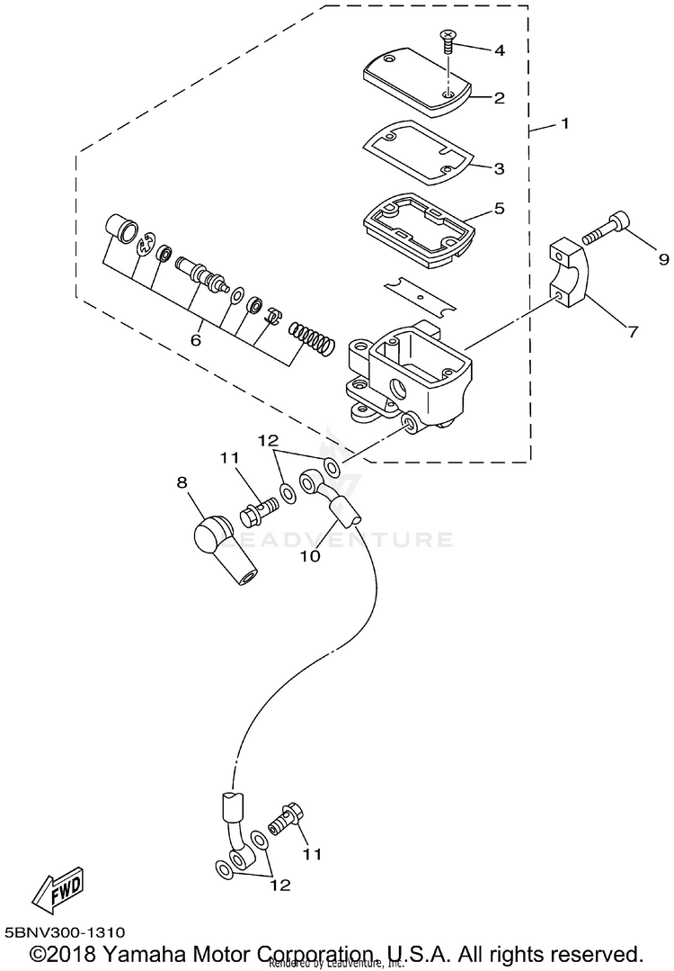 Front Master Cylinder Schematic